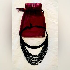 Black Metal Choker Necklace